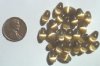 25 9x6mm Gold Fiber Optic Ovals